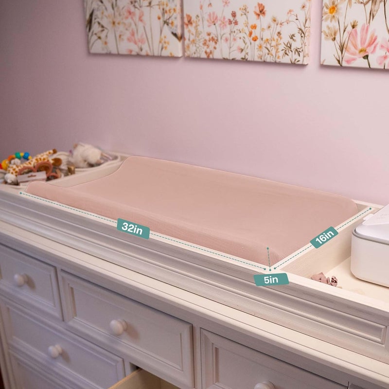 MiFlor Mi Flor 2 Pack Muslin Changing Pad Cover 16x32x5 inches – Ultra Soft CPC Certified Baby Changing Table Cover with Elastic Corners, 360° Fit, Lightweight, Breathable, Fits Most Changing Pads - Image 2